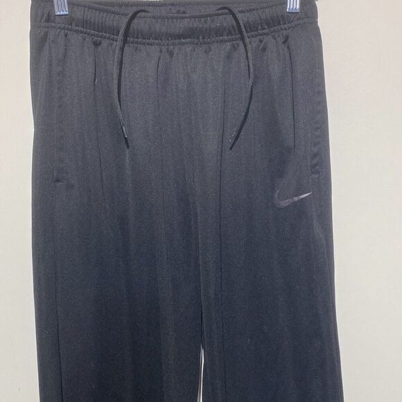 Nike Mens Black Drawstring Elastic Waistband Swoosh Logo Sweatpants Size Medium - Picture 1 of 8